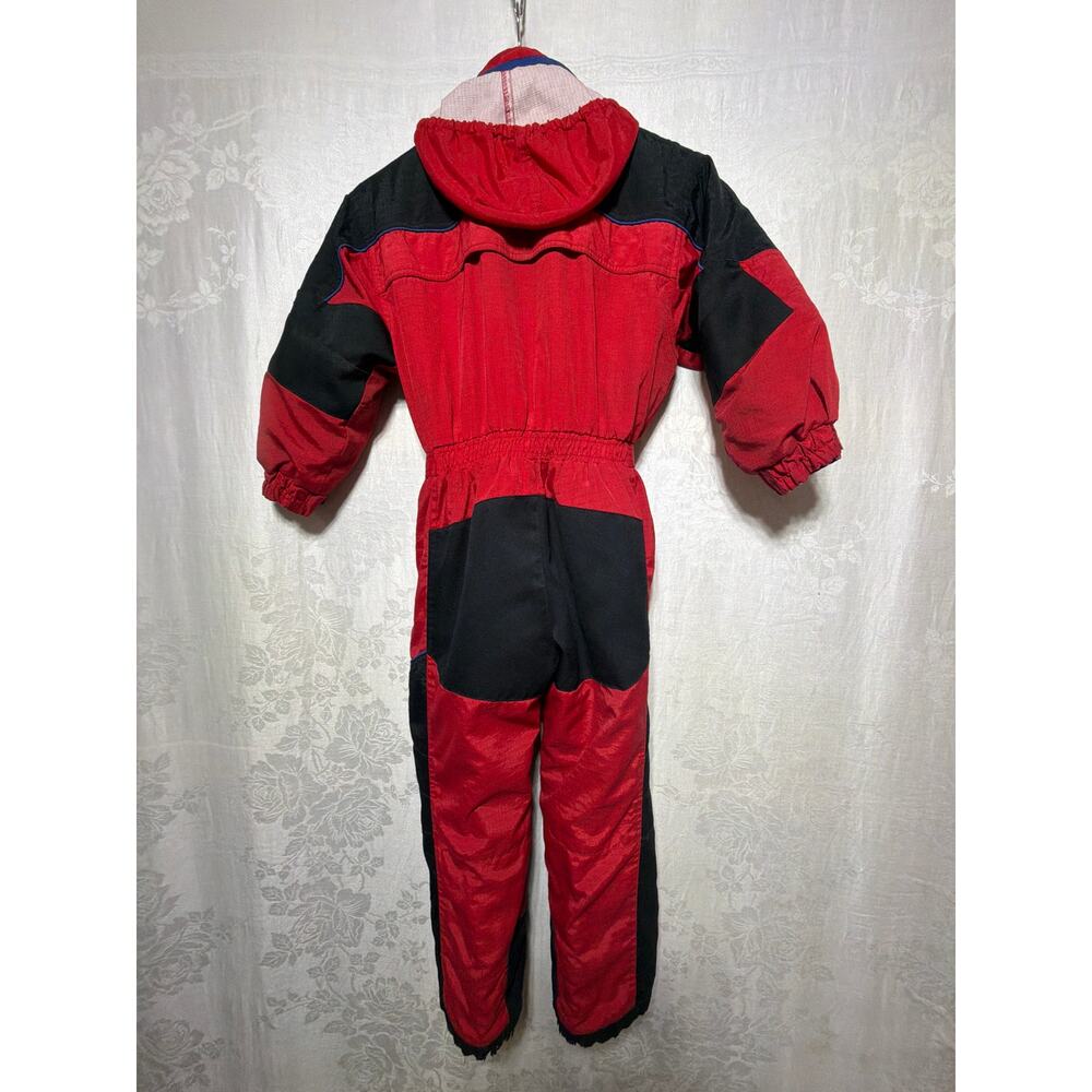Columbia Snowsuit Ski Suit YOUTH 6 7 Red Black Tectonite READ VTG - Picture 6 of 6